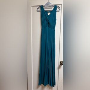 MAEVE Sleeveless Teal Twist-Front Maxi Dress XS